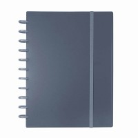 CADERNO INGENIOX A4 QUADRICULADO CINZA